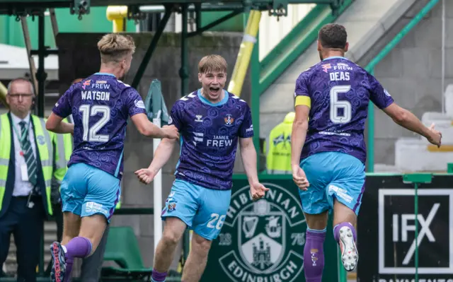 Ben Brannan celebrates his magnificent strike