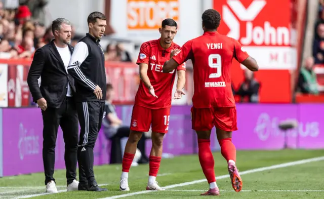 Aberdeen's Ester Sokler (centre) replaces Kusini Yengi