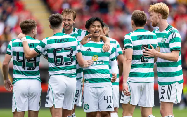 Hatate and Co celebrate his screamer