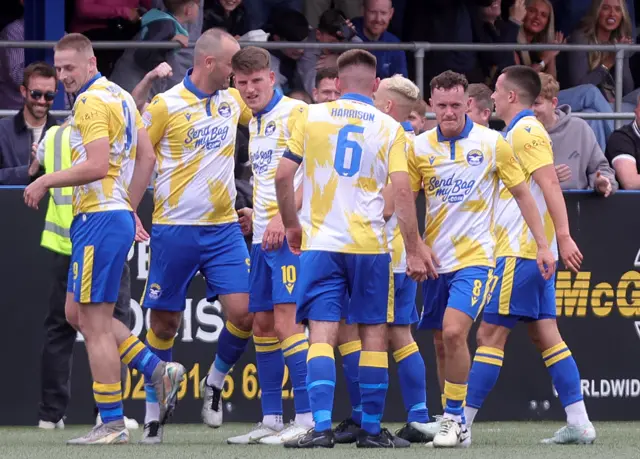 Bangor players celebrate