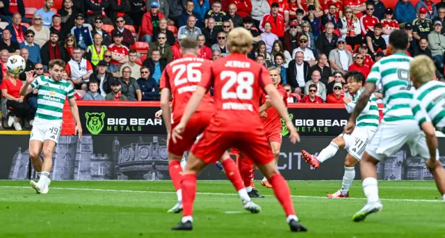 Celtic's Reo Hatate scores to make it 2-0