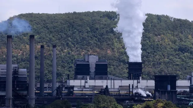 US Steel's Clairton Coke Works is seen following an explosion at the plant in Clairton, Pennsylvania