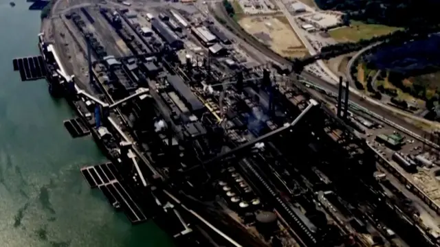 Aerial view of US Steel's Clairton Coke Works plant after the explosion