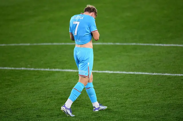 Walsall player dejected