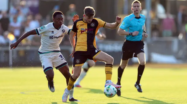 Newport v Millwall match action
