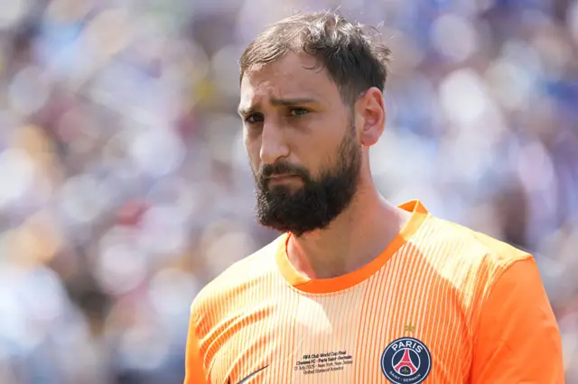 PSG goalkeeper Gianluigi Donnarumma looking on