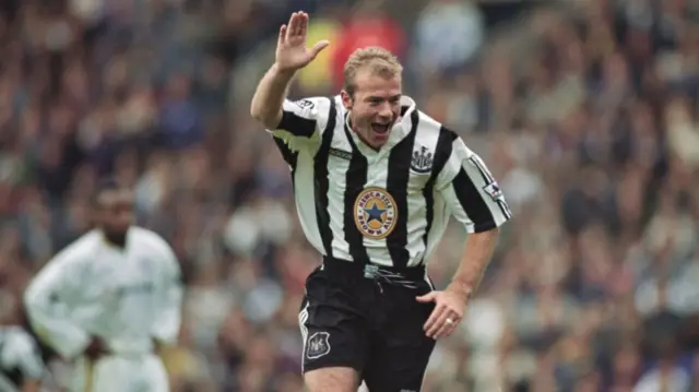 Alan Shearer scores for Newcastle