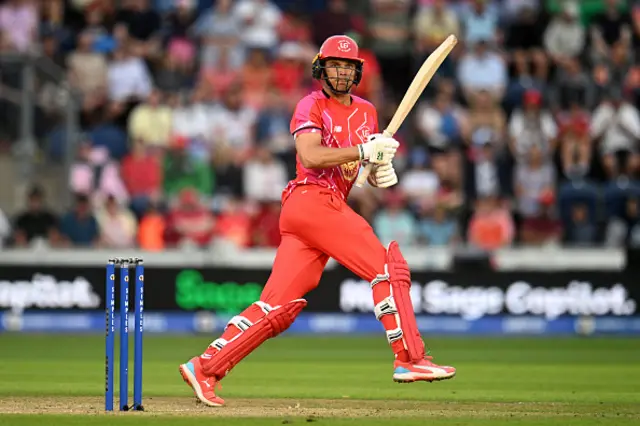 Chris Green of Welsh Fire scores runs