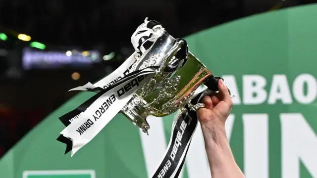 EFL Cup being lifted