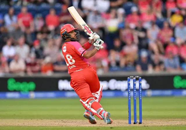 Saif Zaib of Welsh Fire bats