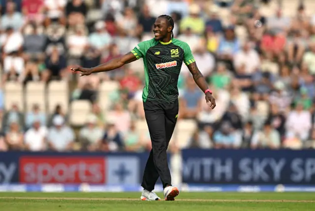 Jofra Archer of Southern Brave smiles