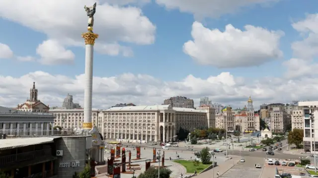 A view of Independence Square in Kyiv