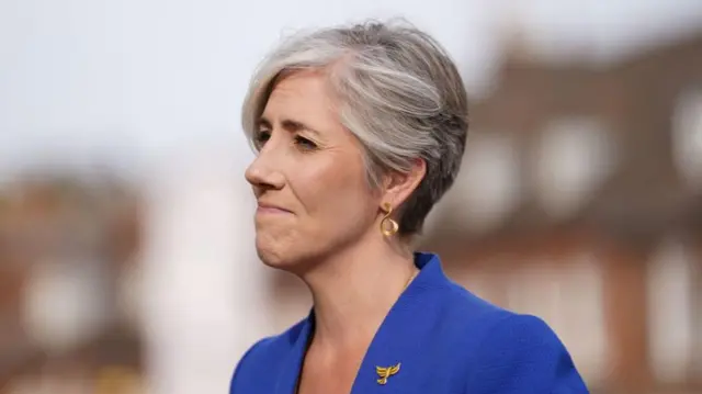 A file photo of Lib Dem Treasury spokesperson Daisy Cooper - she is looking off camera