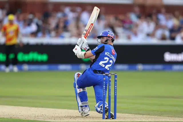 Kane Williamson of London Spirit bats