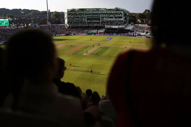 A general view of play from the spectators' seats