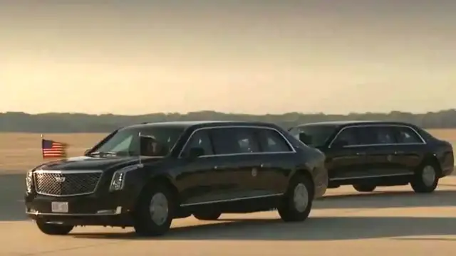 Motorcade on tarmac