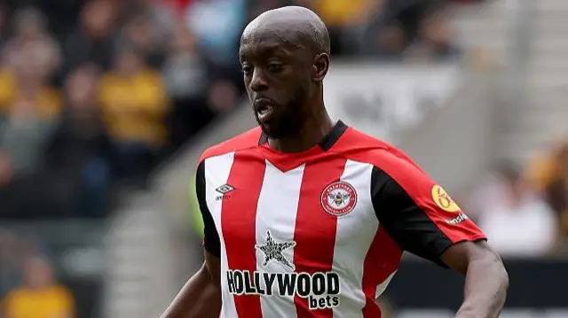Yoane Wissa playing for Brentford