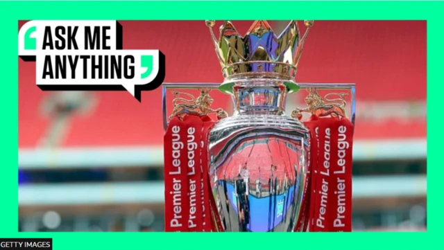 Ask me anything banner over PL trophy image