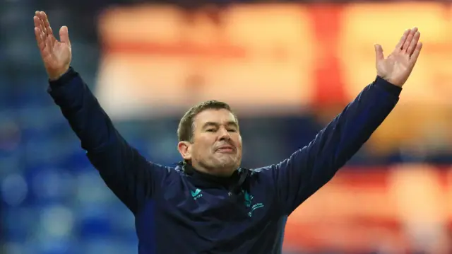 Nigel Clough looks frustrated on the touchline