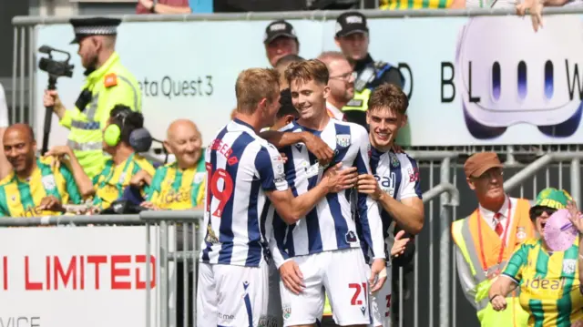 Isaac Price of West Bromwich Albion celebrates
