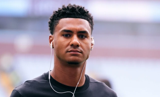 Aston Villa's Ollie Watkins looks on