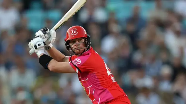 Steve Smith of Welsh Fire bats
