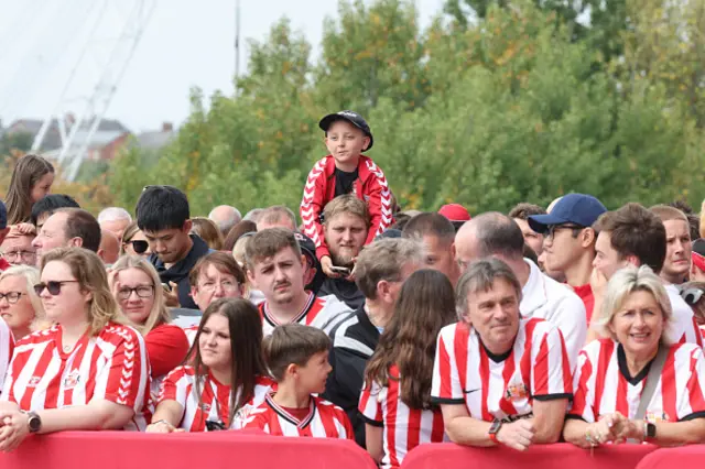 Fans outside the Stadium of Light