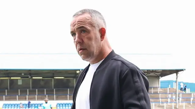 Greenock Morton Manager Dougie Imrie ahead of a Premier Sports Cup Second Round match between Greenock Morton and Aberdeen at Cappielow Park