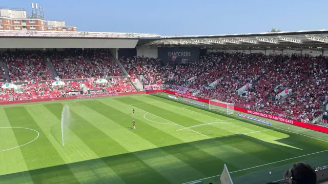 View from the press box at Ashton Gate