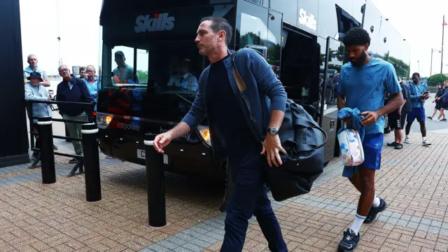 Coventry City manager Frank Lampard arrives ahead of the match