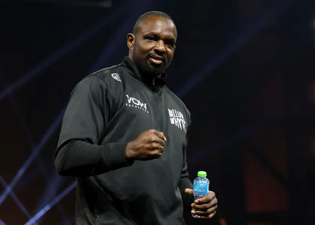 Dillian Whyte with a clinched fist
