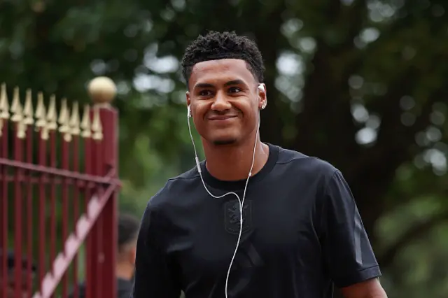 Ollie Watkins of Aston Villa arrives
