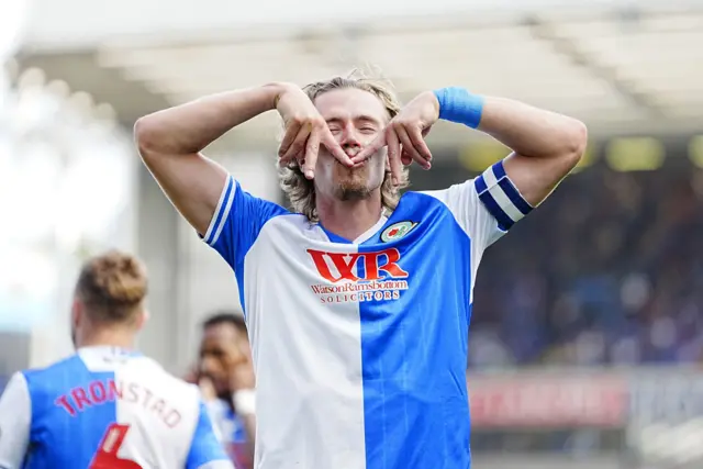 Blackburn Rovers' Todd Cantwell celebrates
