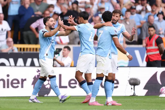 Rayan Cherki of Manchester City celebrates