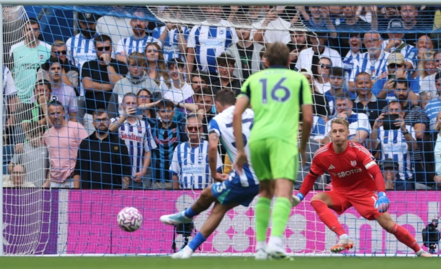 Brighton & Hove Albion's Matt O Riley scores