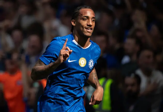 João Pedro of Chelsea celebrates