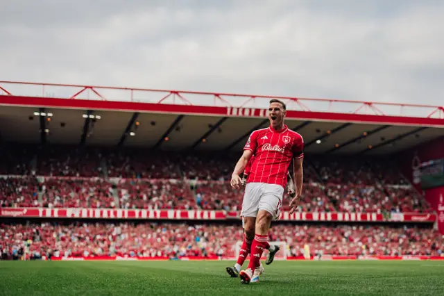 Chris Wood of Nottingham Forest celebrates