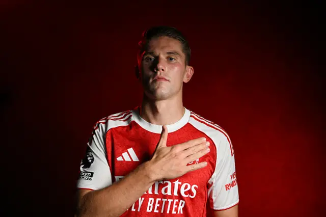 Viktor Gyokeres of Arsenal poses