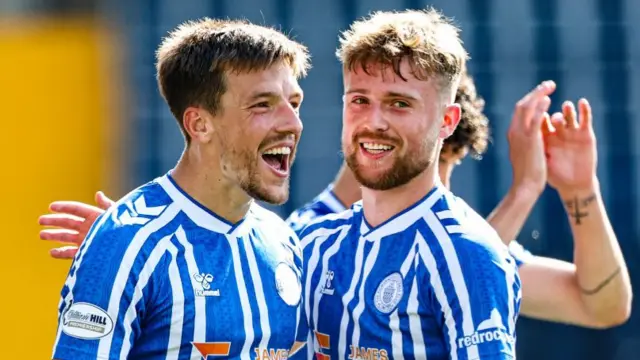 Kilmarnock players celebrating