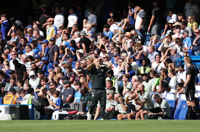 Enzo Maresca, Head Coach of Chelsea, reacts