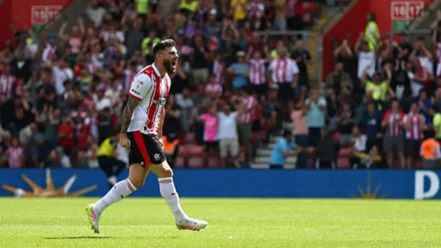 Ryan Manning of Southampton celebrates