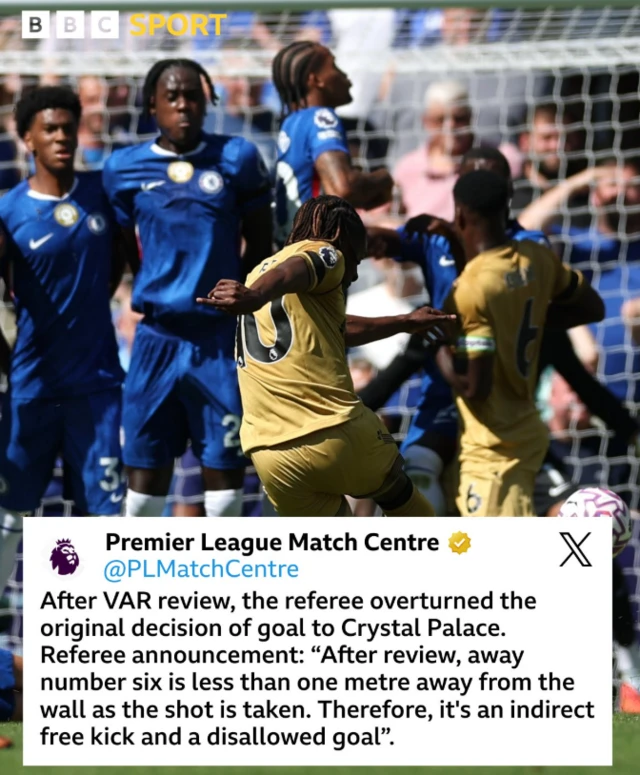 Premier League Match Centre tweet graphic