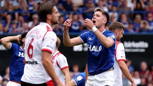 Ipswich Town's George Hirst reacts