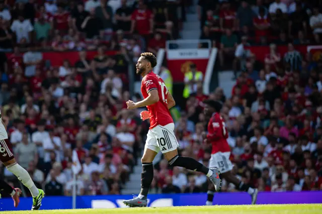 Matheus Cunha of Manchester United in action