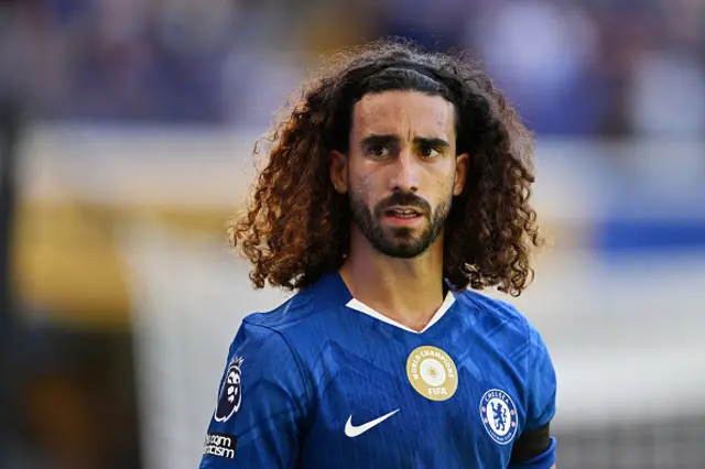 Marc Cucurella of Chelsea looks on