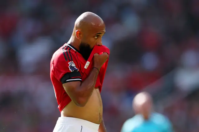 Bryan Mbeumo of Manchester United reacts