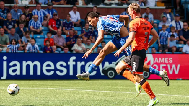 Marcus Dackers scores for Kilmarnock against Dundee United