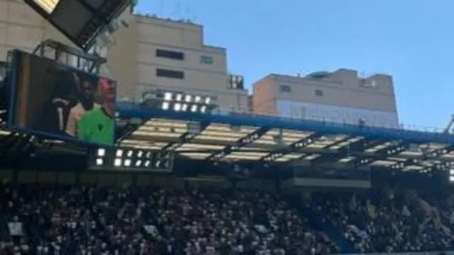 A world champions banner unveiled before kick-off