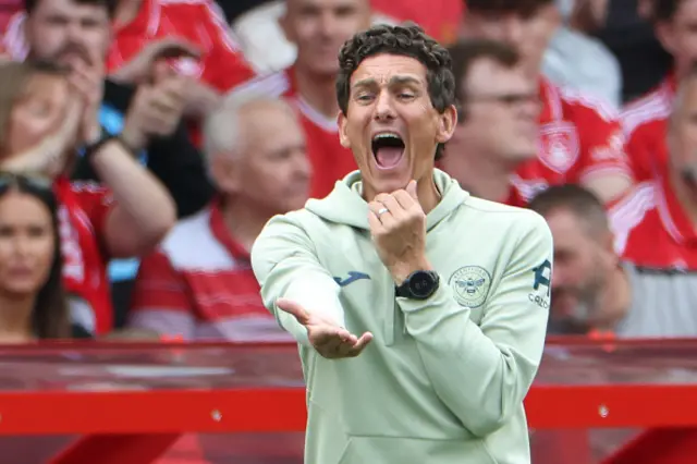 Keith Andrews gestures