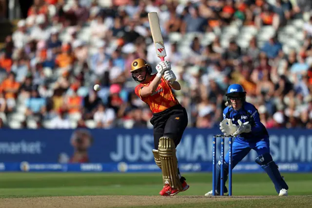 Ailsa Lister of Birmingham Phoenix bats